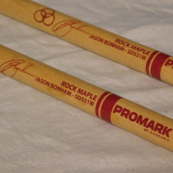 Promark Maple Drum Sticks Signed by Jason Bonham - Picture 4 of 4